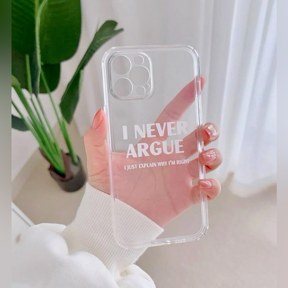 NWT iPhone 13ProMax Humorous Snarky Slogan Clear & Black Phone Cases - Picture 2 of 7